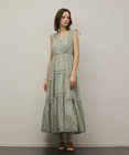 GRACE CONTINENTAL コットンシルクティアードワンピース