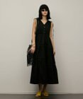 GRACE CONTINENTAL コットンシルクティアードワンピース