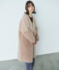 GRACE CONTINENTAL ノーカラーボアムートンコート