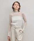GRACE CONTINENTAL シアーハイネックニットトップ