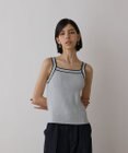 GRACE CONTINENTAL バイカラーリブニットトップ