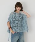 GRACE CONTINENTAL メッシュエンブロイダリーポンチョトップ