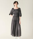 GRACE CONTINENTAL スクエアギャザーワンピース
