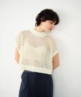 GRACE CONTINENTAL メッシュルーズニットトップ
