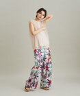 GRACE CONTINENTAL ボタニカルプリントワイドパンツ