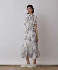 GRACE CONTINENTAL シャドーフラワープリントワンピース