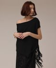 GRACE CONTINENTAL フリンジイレヘムニットトップ