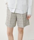GRACE CONTINENTAL チェックツイードハーフパンツ