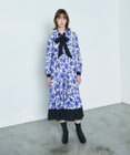 GRACE CONTINENTAL フラワープリントティアードワンピース