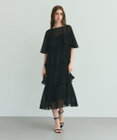 GRACE CONTINENTAL シフォンケープドレス