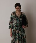 GRACE CONTINENTAL フラワープリントカフタンドレス