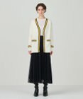 GRACE CONTINENTAL シャギーバイカラーニットカーディガン