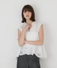 GRACE CONTINENTAL 刺繍スキッパートップ