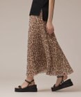 GRACE CONTINENTAL ヒョウ柄ロングプリーツスカート