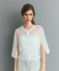 GRACE CONTINENTAL ニットシアーケープカーディガン