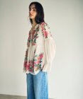 GRACE CONTINENTAL フラワー刺繍ギャザートップ