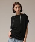 GRACE CONTINENTAL ラメドレープカットトップ