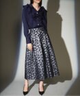 未使用品✨️ グレースコンチネンタル リップジャガードスカート ネイビー日本製 リップジャガードスカート / GRACE CONTINENTAL | GRACE