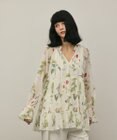 GRACE CONTINENTAL ボタニカルプリントチュニックトップ