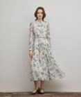 GRACE CONTINENTAL フラワープリントプリーツワンピース