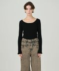 GRACE CONTINENTAL リブニットトップ