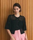 GRACE CONTINENTAL ニットシアーケープカーディガン