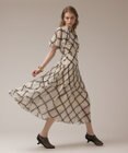 GRACE CONTINENTAL チェックプリントプリーツワンピース
