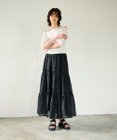 GRACE CONTINENTAL ギャザーレースロングスカート