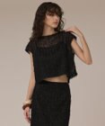 GRACE CONTINENTAL バックフレアチュールトップ