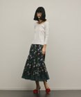 GRACE CONTINENTAL プリントタックフレアスカート
