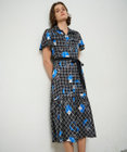 GRACE CONTINENTAL ラインフラワーシャツドレス