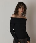 GRACE CONTINENTAL オフショルリブニットトップ