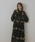 GRACE CONTINENTAL フラワープリントティアードワンピース