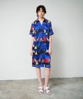 GRACE CONTINENTAL マリンプリントシャツドレス