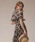 GRACE CONTINENTAL チェックプリントプリーツワンピース