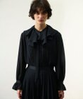 GRACE CONTINENTAL シアーラッフルカラーブラウス