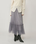 GRACE CONTINENTAL ラメチュールギャザースカート