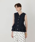 GRACE CONTINENTAL シャンブレーフリルベスト