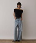 GRACE CONTINENTAL サス付zipデニムパンツ