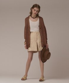 GRACE CONTINENTAL リーフジャガードショートパンツ ベージュ