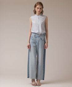 GRACE CONTINENTAL リメイクストレートデニムパンツ