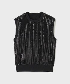 GRACE CONTINENTAL スパンコールニットノースリーブ