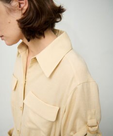 GRACE CONTINENTAL リネンタッチサファリドレス