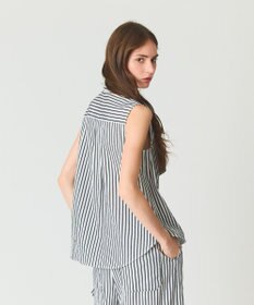 GRACE CONTINENTAL ヒッコリージャガードボウタイブラウス