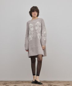 GRACE CONTINENTAL エンブロイダリーニットワンピース