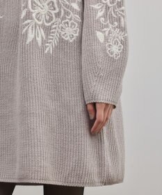 GRACE CONTINENTAL エンブロイダリーニットワンピース