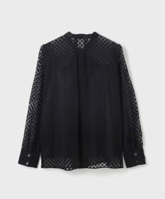 GRACE CONTINENTAL ドットオパールタイ付ブラウス