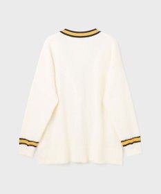 GRACE CONTINENTAL シャギーバイカラーニットカーディガン