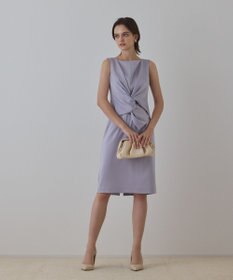 GRACE CONTINENTAL サテンクロスドレープワンピース