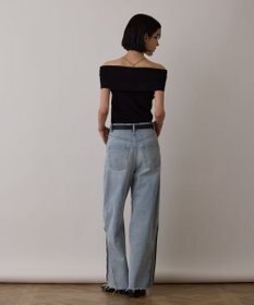 GRACE CONTINENTAL サス付zipデニムパンツ